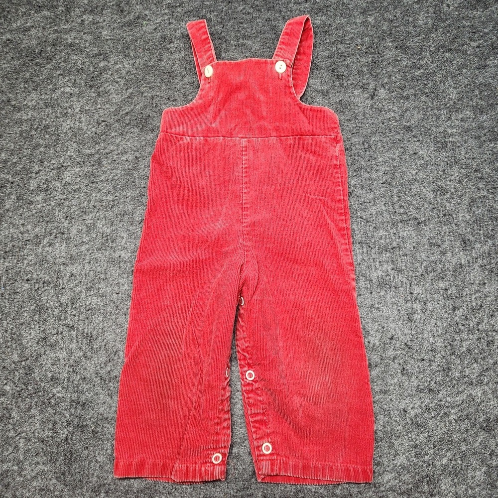 Sears Vintage Infant Red Corduroy Bib Overalls My Buddy Doll Style